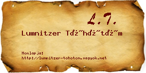 Lumnitzer Töhötöm névjegykártya